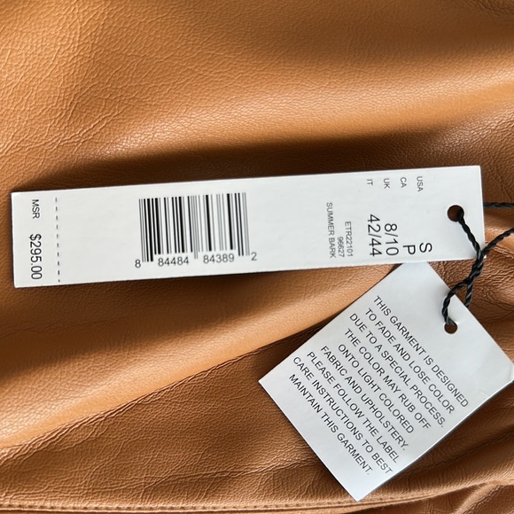 Elie Tahari Vegan Leather Wide Leg Pants - Picture 5 of 5
